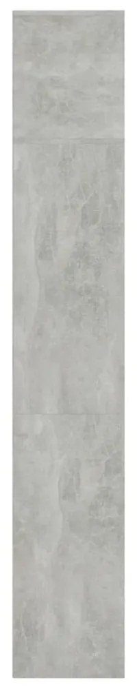 3-részes betonszürke könyv-/TV-szekrényszett 180 x 30 x 180 cm