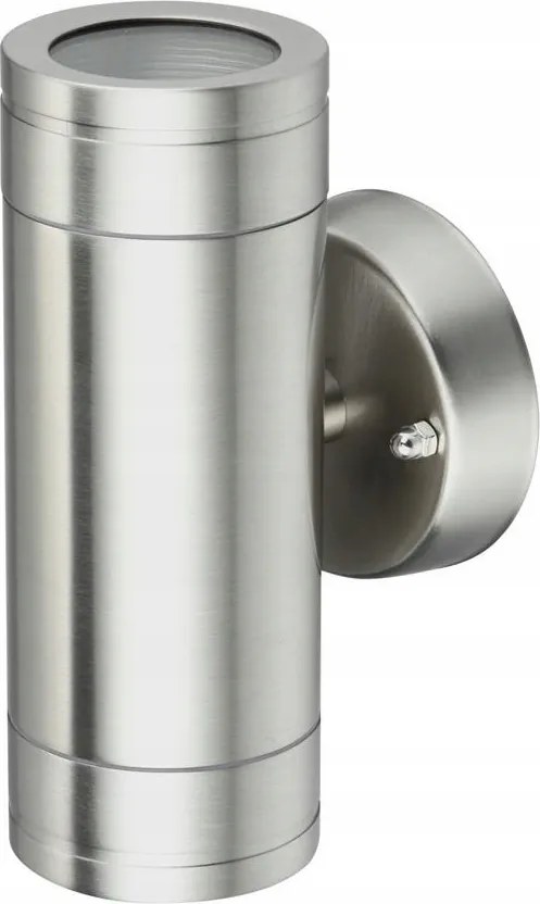 Kültéri kerti fali lámpa Olimp 2xGU10 inox IP44 208835 Goldlux