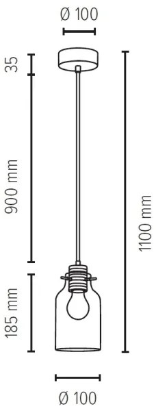 Spot-Light 1760174 - ALESSANDRO 1xE27/60W/230V függeszték kábellel