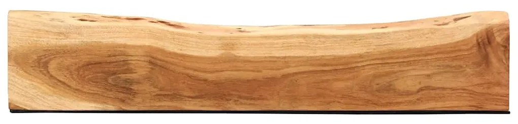 2 darab tömör akácfa fali polc 100x20x3,5 cm