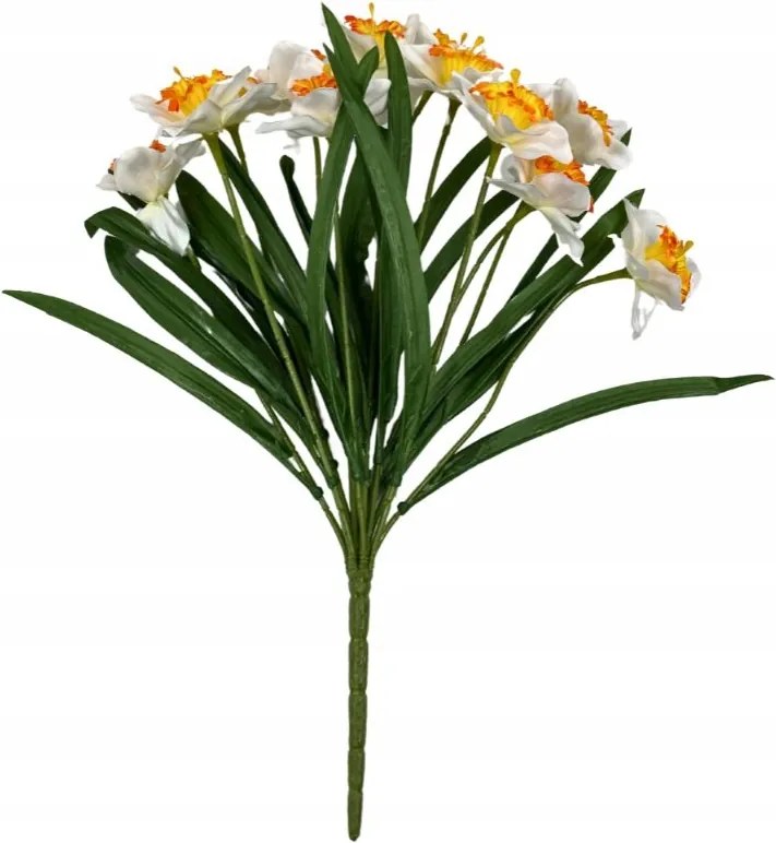 Nárcisz csokor mű nárcisz 45 cm fehér-narancssárga