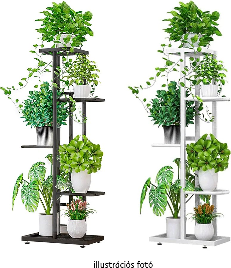 Fém állvány a virágokra, fehér, BAMIR TYP 2