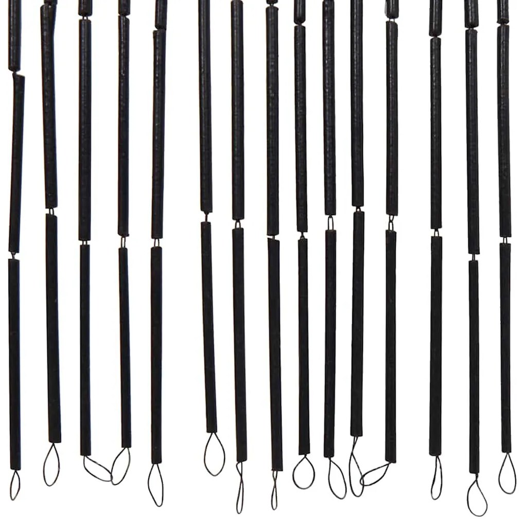 rovaros ajtófüggöny Sötétszürke 100x220 cm bambusz