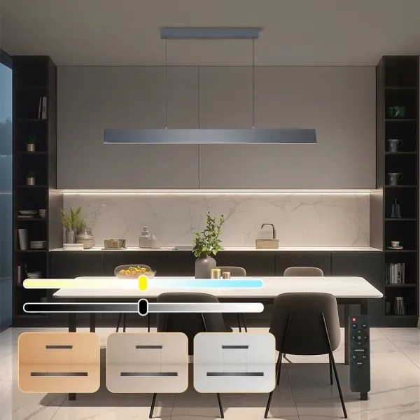 Brilagi - LED Dimmelhető csillár zsinóron SLIMLINE LED/40W/230V 3000-6000K antracit + távirányító