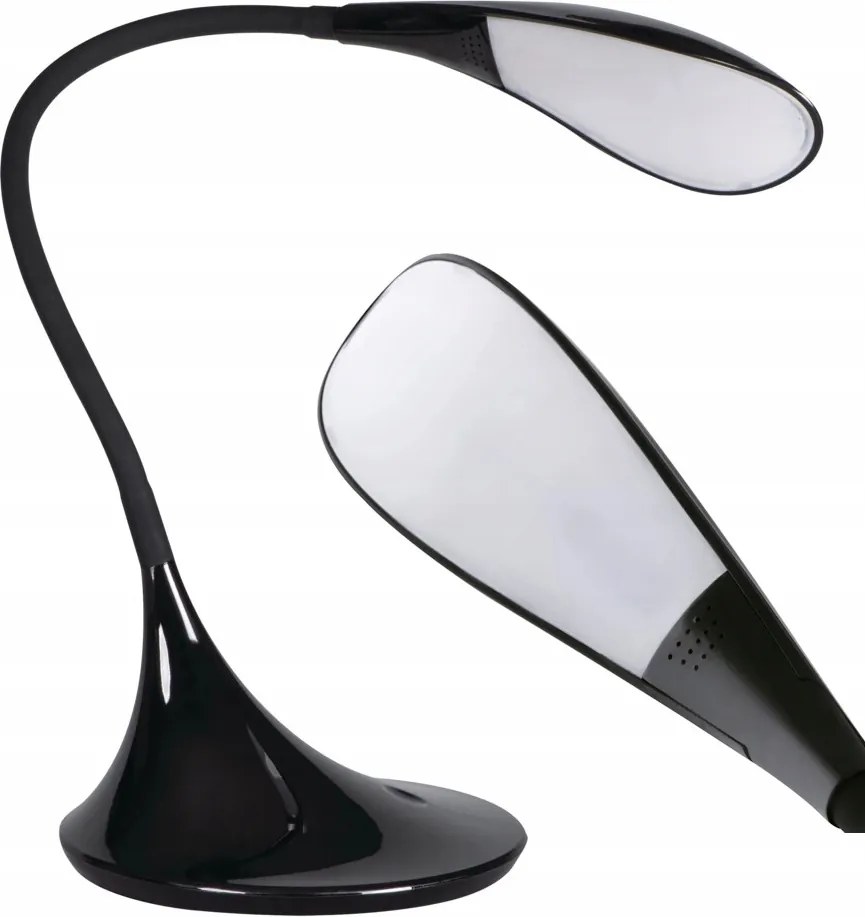 Led Éjjeli Lámpa Iskolai Íróasztalhoz Franco II 6,8W Meleg Rugalmas Fekete