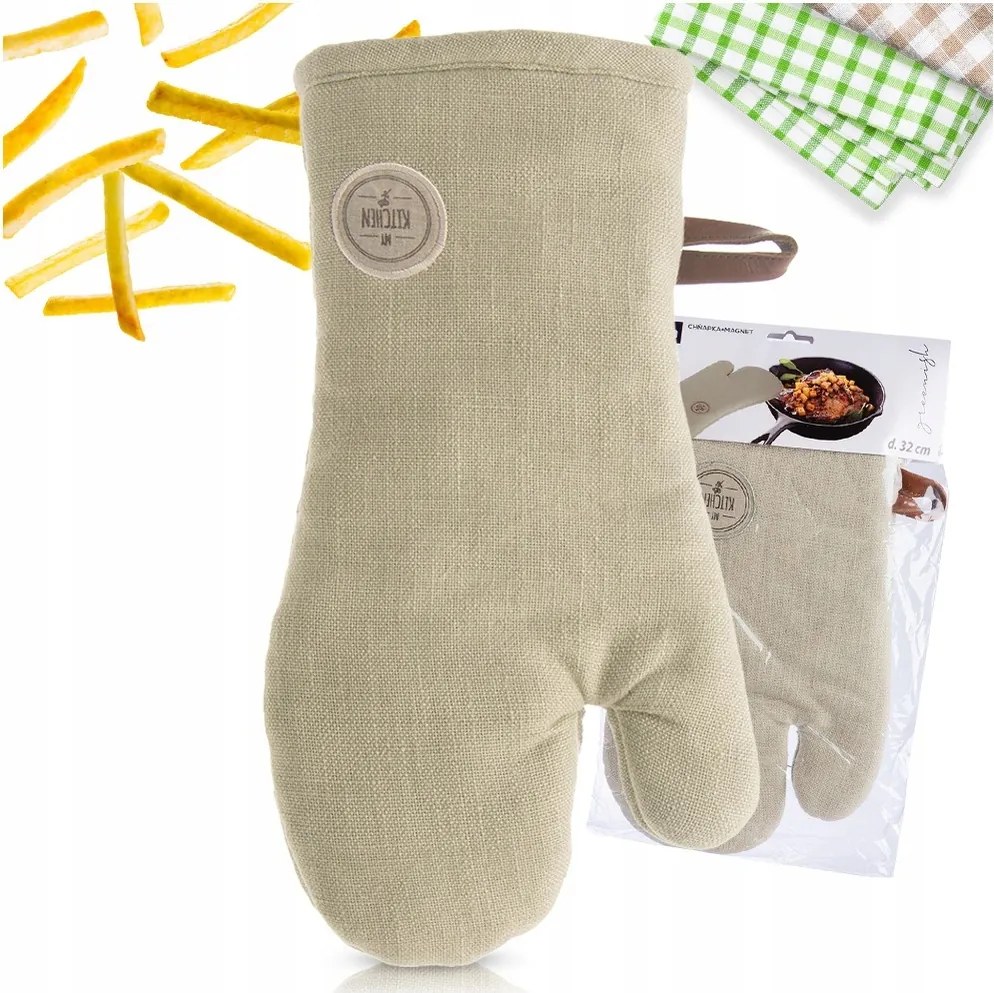 Konyhai pamut védőkesztyű forró edények kihúzásához