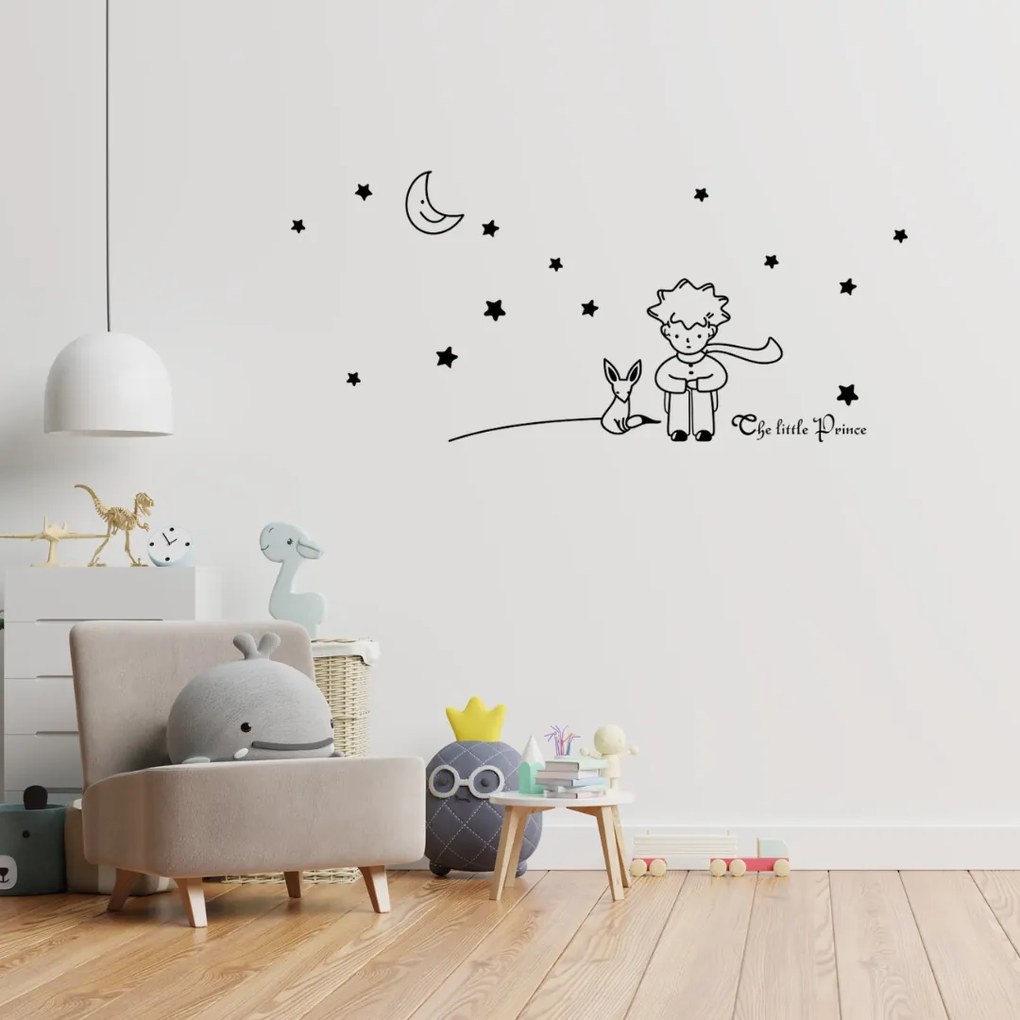 PIPPER | Falmatrica "A Kis herceg - fekete" 96x42 cm