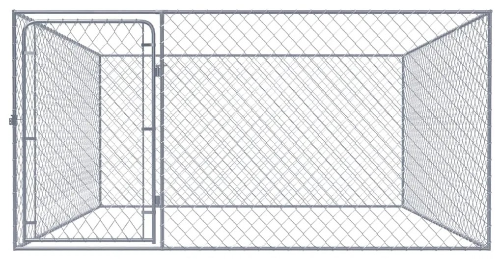 vidaXL kültéri horganyzott acél kutyakennel 2 x 2 x 1 m