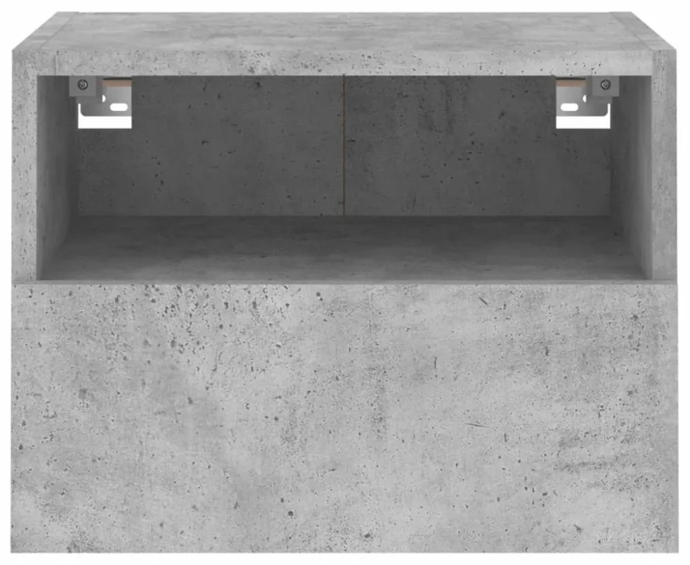 2 db betonszürke szerelt fa fali TV-szekrény 40 x 30 x 30 cm