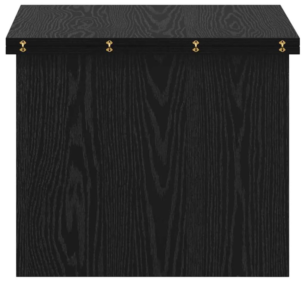 vidaXL Dohányzóasztal Fekete tölgy 55 x 54,5 x 45 cm Faanyag