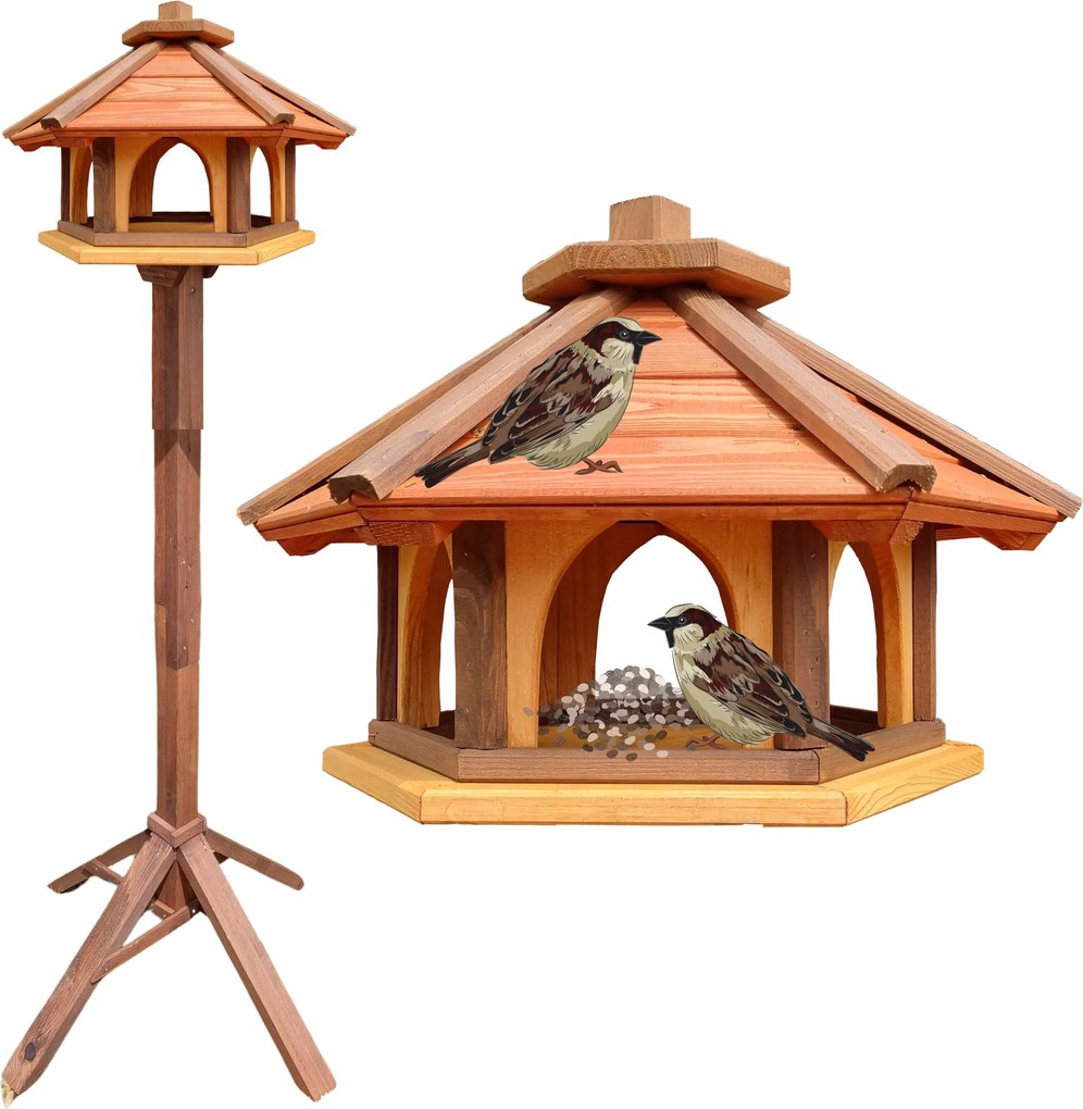 Madárház Fa Etető Állványon Nagy