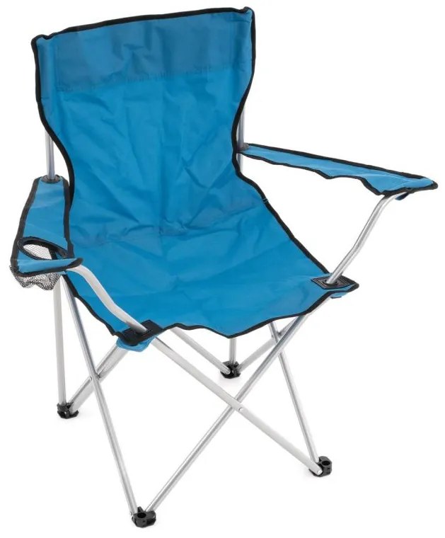 GARTHEN Összecsukható kempingszék italtartóval 600D kék