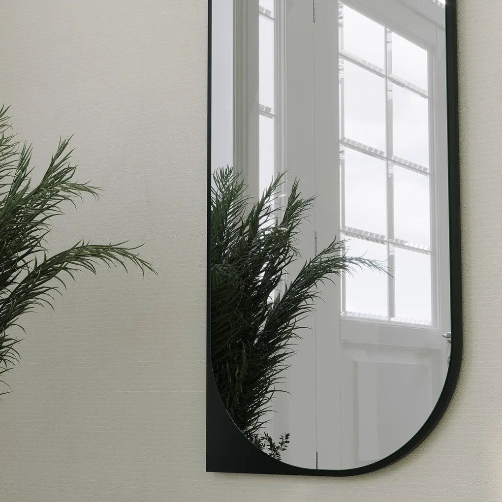 Livi tükör, fekete, 52 cm