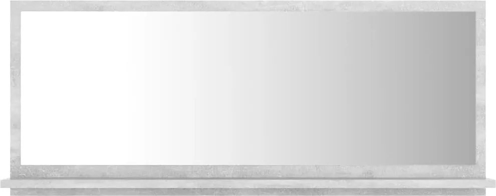 vidaXL betonszürke forgácslap fürdőszobai tükör 90 x 10,5 x 37 cm