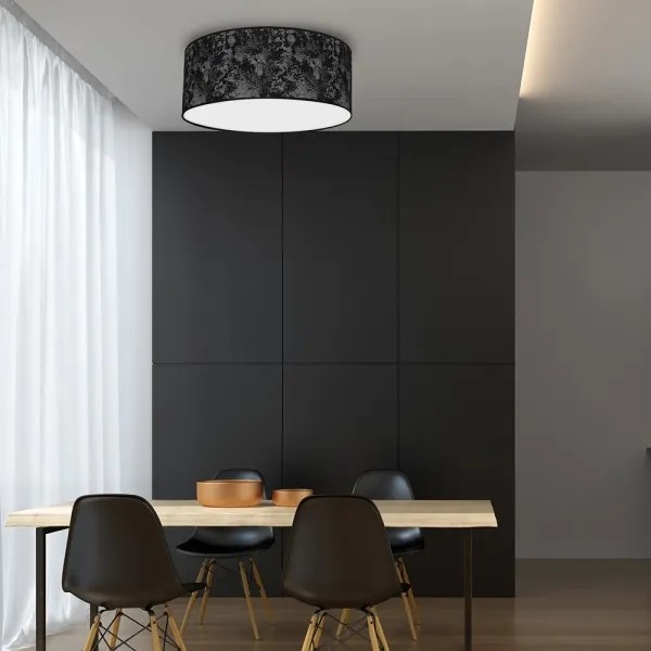 Mennyezeti lámpa SATINO 2xE27/60W/230V fekete/ezüst