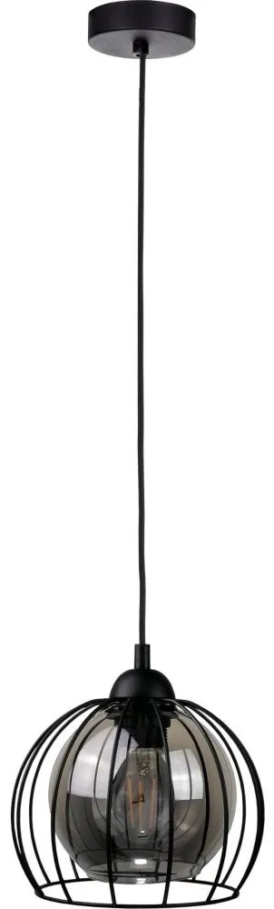 Csillár zsinóron SOLO BLACK 1xE27/60W/230V