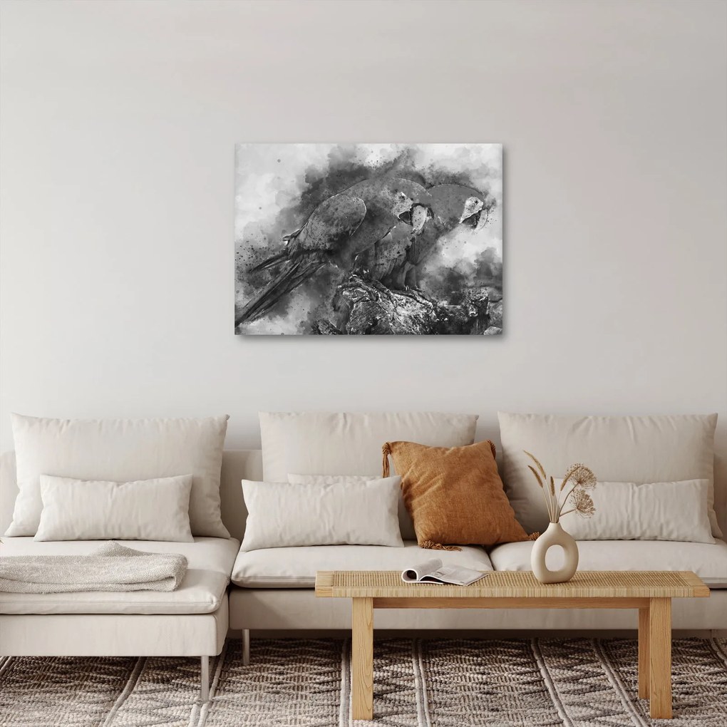Kép - Akvarell papagájok (70x50 cm)