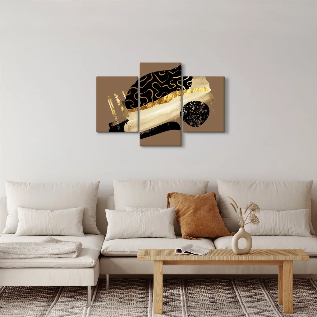 Kép - Absztrakció aranybarna N⁰3 (90x60 cm)