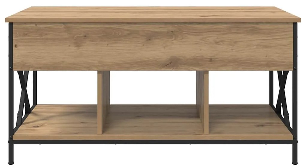 Dohányzóasztal kézműves tölgy 100 x 55 x 50 cm Faanyag