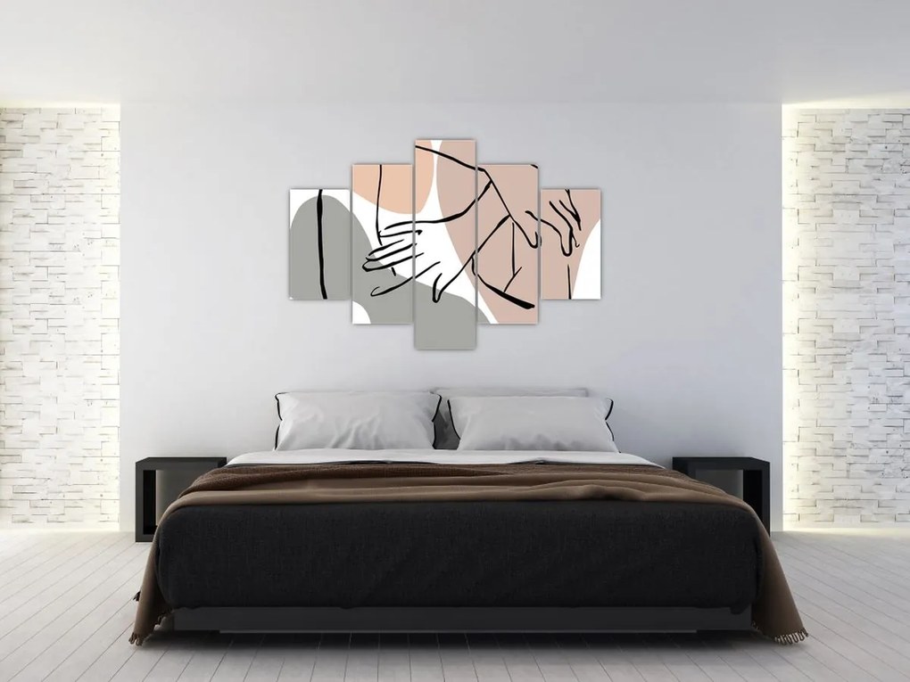 Kép - Női test vonal művészet N⁰2 (150x105 cm)