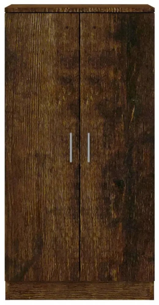 füstös tölgy színű szerelt fa cipősszekrény 55 x 35 x 108 cm