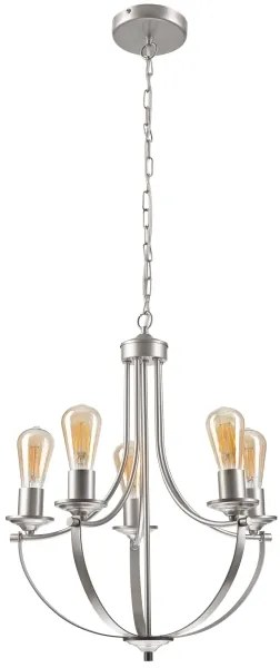 Csillár láncon GINA 5xE27/60W/230V króm