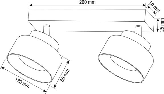 Brilagi - AURA LUX spotlámpa 2xGX53/30W/230V fekete/arany