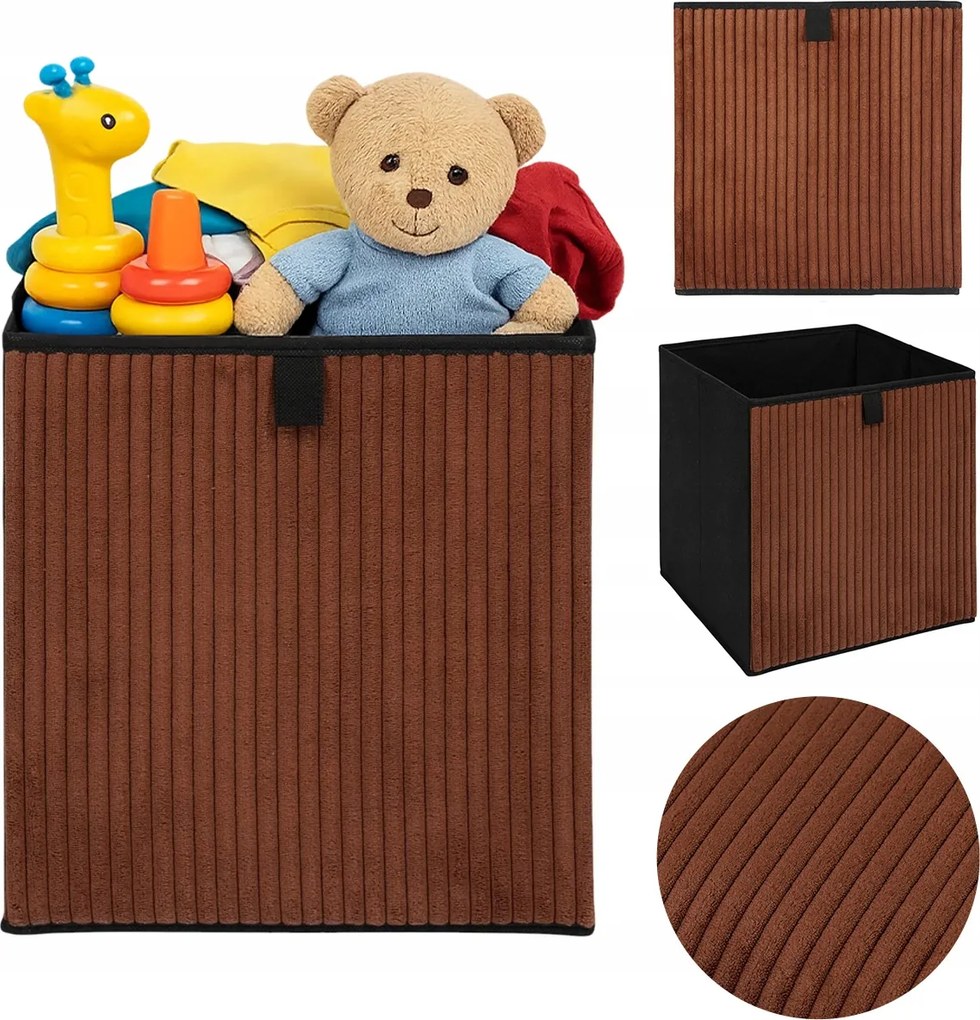 Corduroy Box 30x30 CM Réz Összecsukható Tároló Doboz Kallax