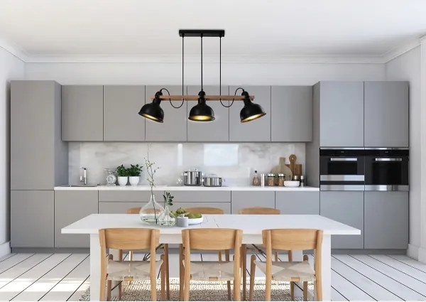 RENO lógcsillár 3xE27/40W/230V fekete/barna