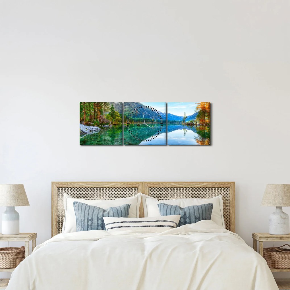 Kép - Hintersee-tó (órával) (90x30 cm)