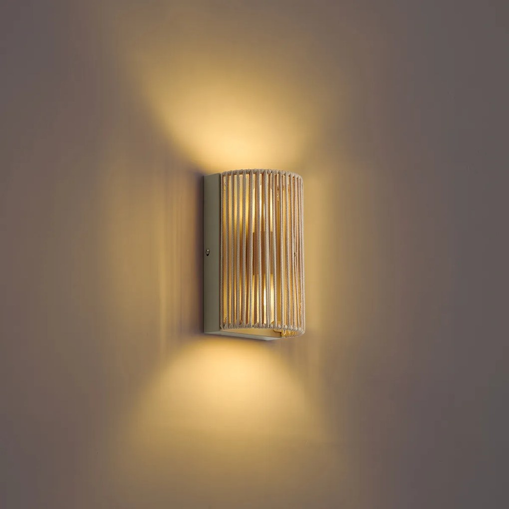 Japandi bézs fali lámpa IP44 - Jayla