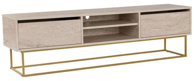 TV szekrény Escape 180 - Arany, Travertine