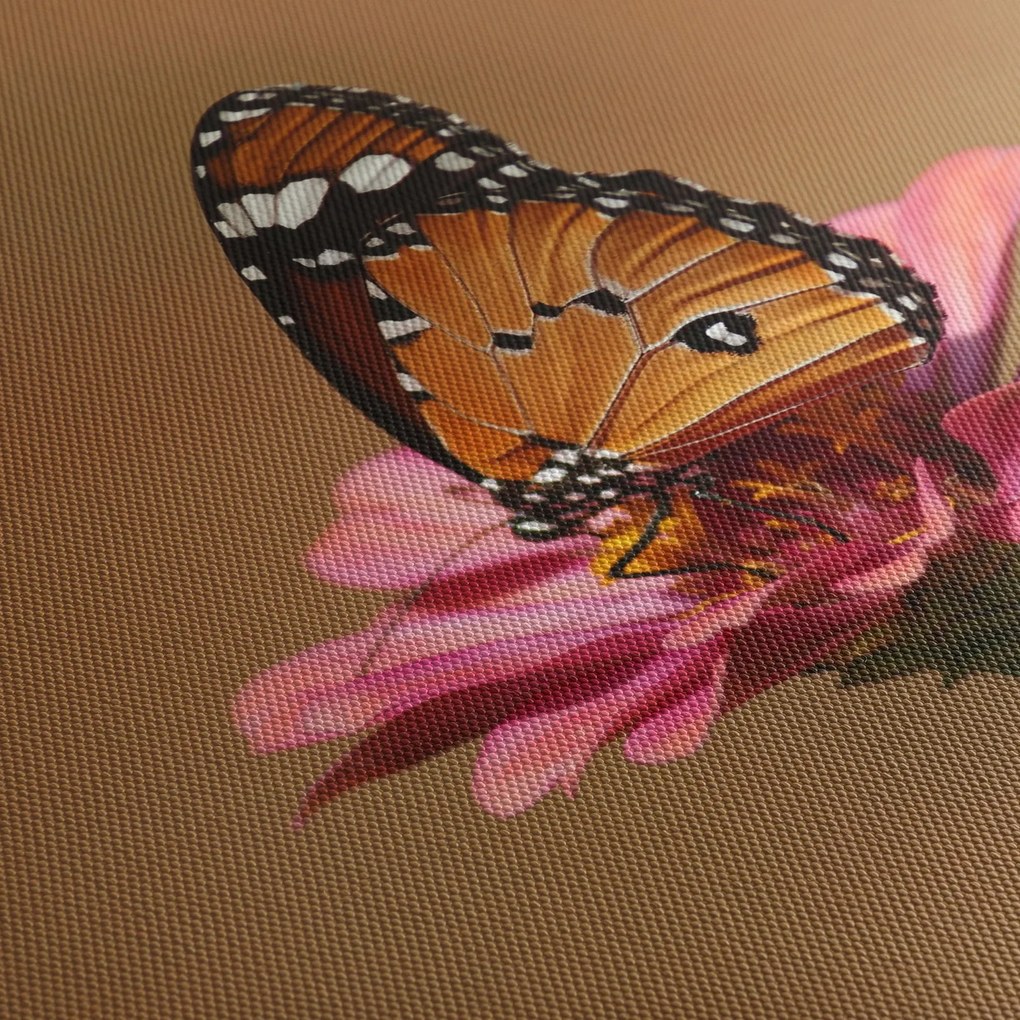 Pillangó képe a virágon (120x50 cm)