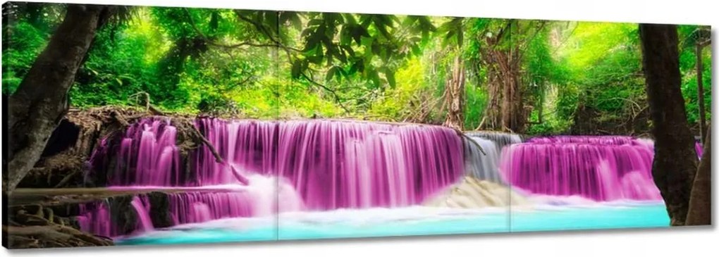 Vászonkép 60x20 Színes tájkép Vízesés