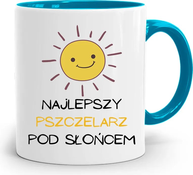 Kék Bögre Méhésznek A Legjobb Alatt, fényképes nyomtatással