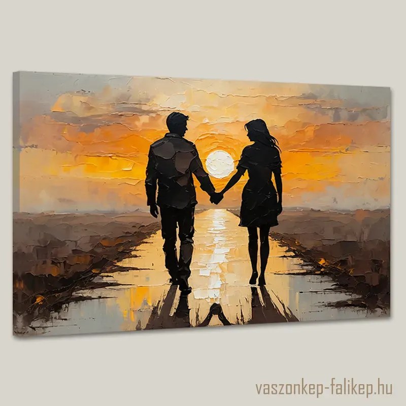Romantikus naplemente falikép valentin napra – meghitt ajándék 60x40 cm