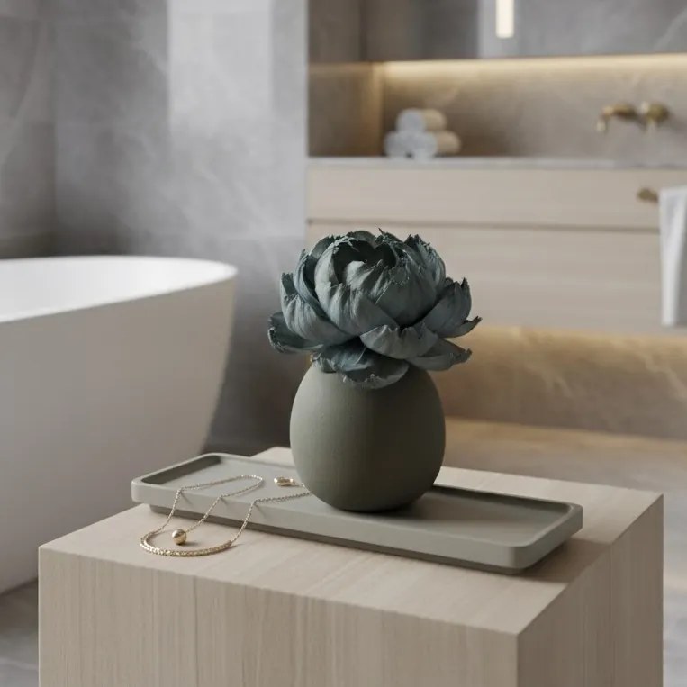 LEONI dizájner diffúzor tálcával, sötétzöld - ANOQ