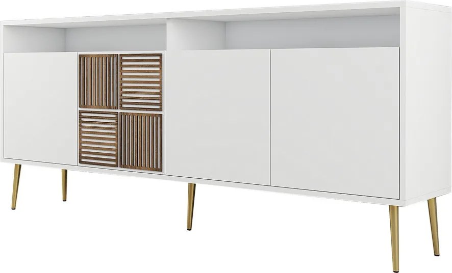 Milan komód, fehér-arany, 180 cm – TR845HCT5526