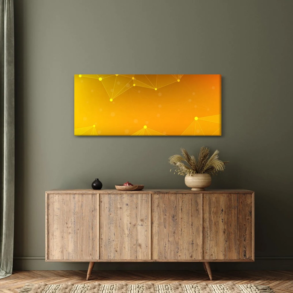 Absztrakt sárga kép (120x50 cm)
