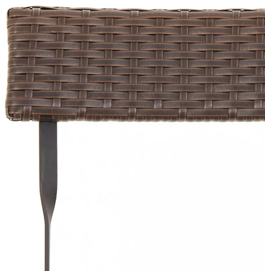 2 db barna polyrattan összecsukható bisztrószék