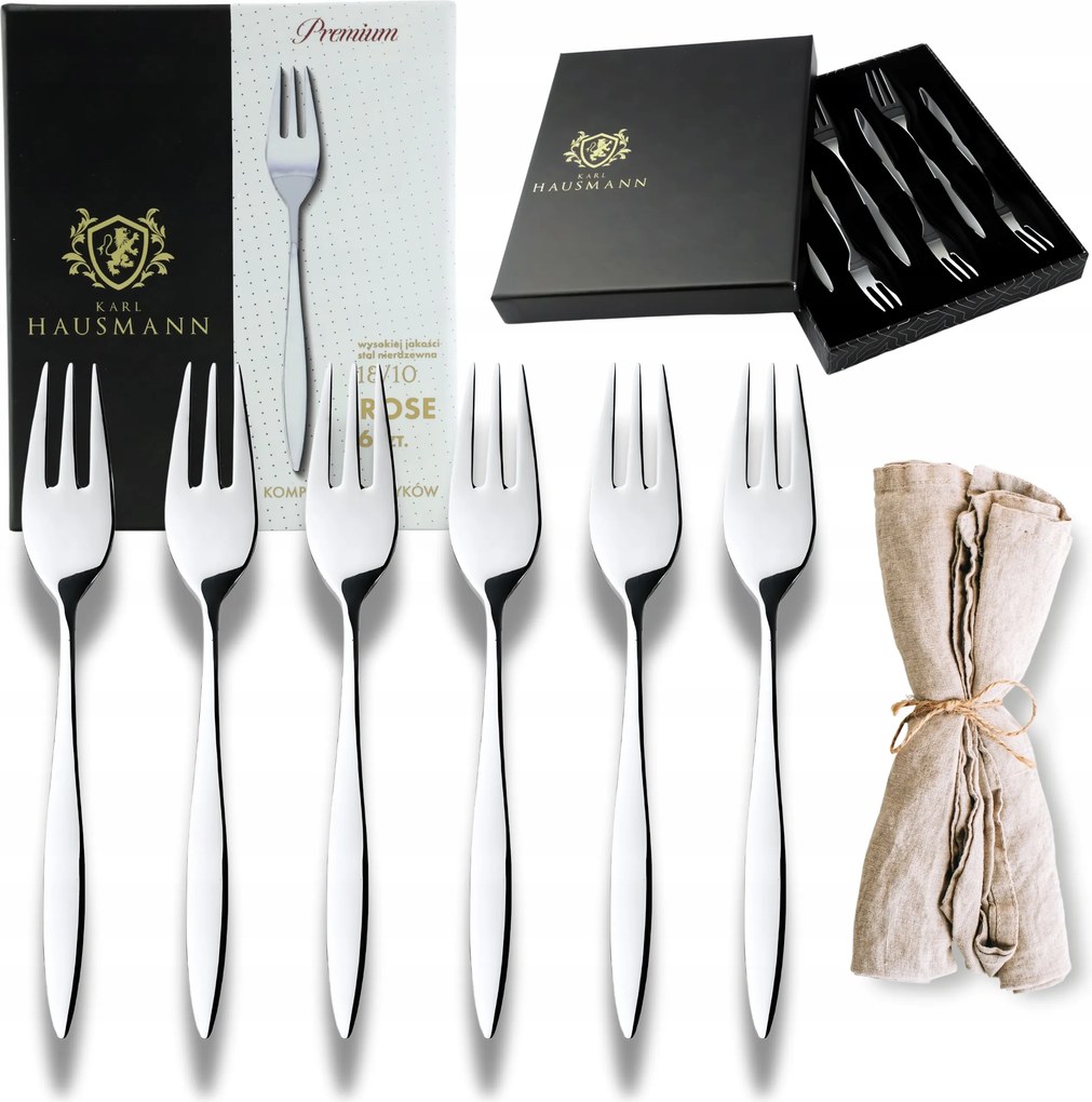 Villák Süteményhez Evőeszköz Készlet 6db-os Rozsdamentes Acél 18/10