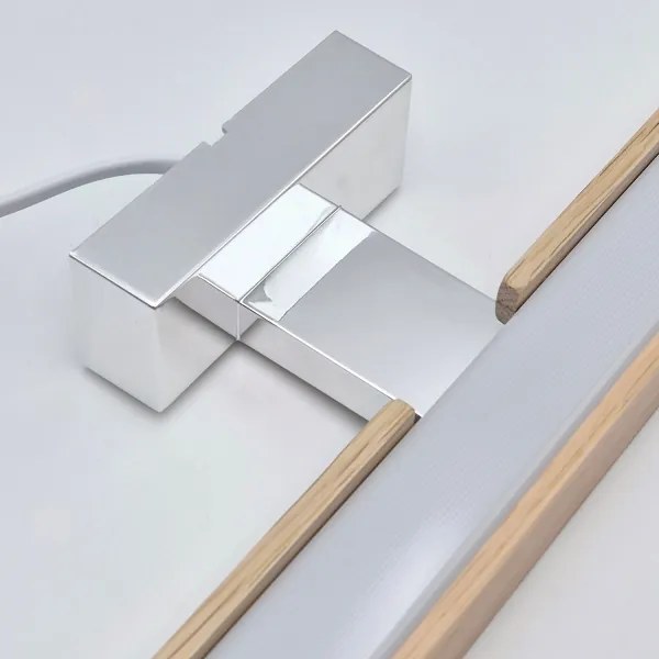 Brilagi-LED fürdőszobai tükörmegvilágítás WOODY MIRROR LED/8W/230V IP44 tölgy/króm
