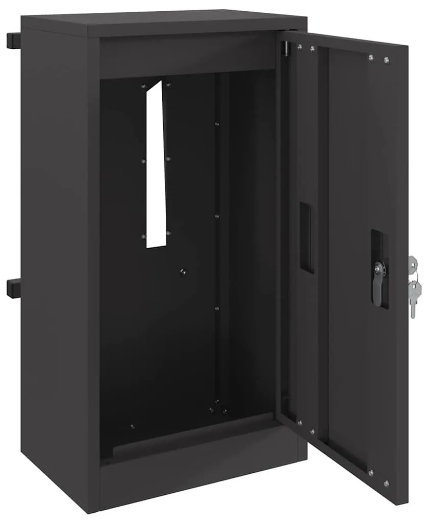 postaláda Fekete 30 x 23 x 55 cm Acél