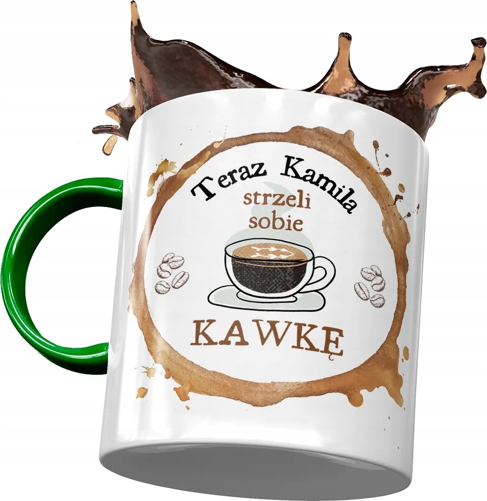 Zöld Bögre Kamilla Barátnőknek Ajándék Nyomtatott Fotóval