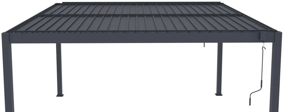 Bioklimatikus pergola G21 Austin 4x4 m, antracit színű alumínium