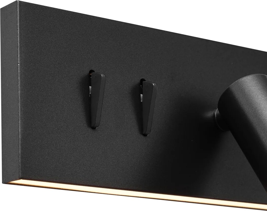 2 darabos modern, állítható fekete fali lámpa USB-C-vel, LED-del - Modric