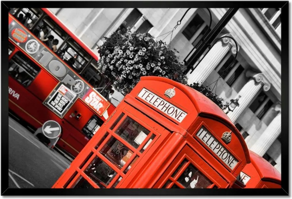 Poszterek keretben 60x40 Londoni bódé
