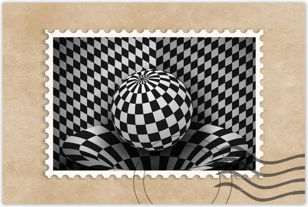 Poszterek 120x80 Absztrakt fekete-fehér