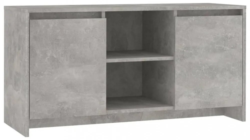 betonszürke szerelt fa TV-szekrény 100 x 35 x 55 cm