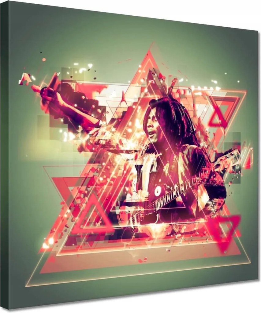 Vászonkép 30x30 Bob Marley Reggae gitár